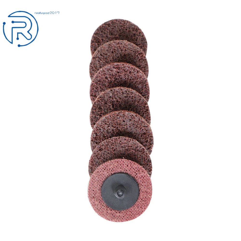 50Pcs 2Inch Surface Conditioning Discs Roll Lock Grinder Sanding Pads