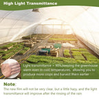 Set of 3 Transparent Greenhouse Film for Cold Frames and Outdoor Projects
