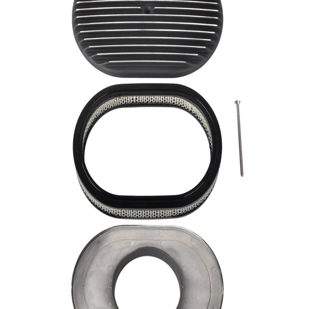 12" Oval Polished Aluminum Air Cleaner for Chevy Ford Mopar (Fits )