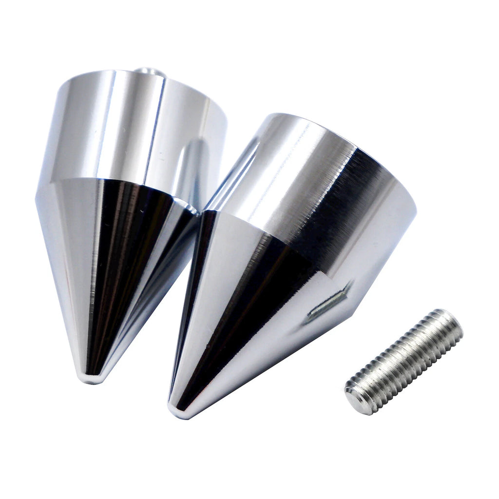 Spike Bar Ends for Kawasaki Ninja ZX6R (1995–2012), ZX900 (1994–2003), ZX10R (2006–2007) Chrome