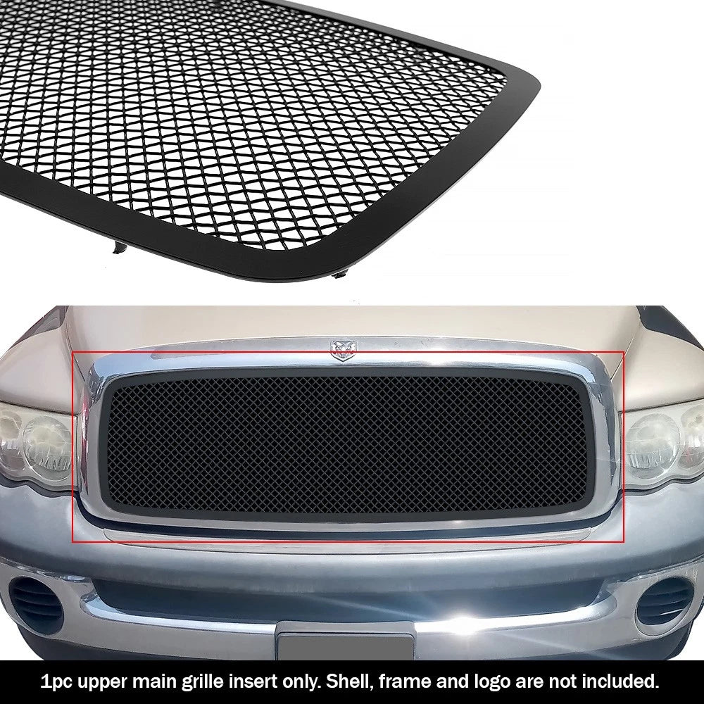 Upper Black Mesh Grille Insert for Dodge Ram 1500/2500/3500 (2002-2005)