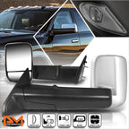 Set of 2 Powered Heated Chrome Side Towing Mirrors for Dodge Ram 1500/2500/3500 (2009–2016)