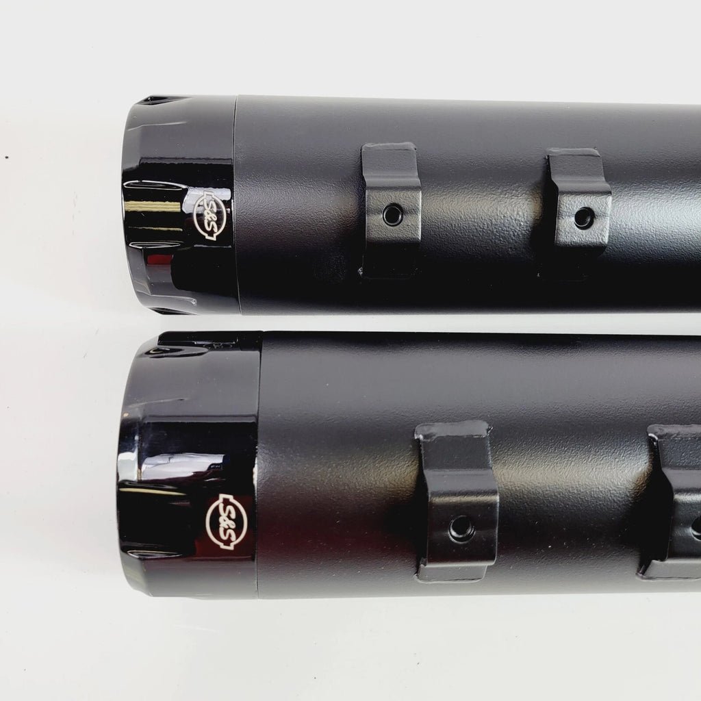 S&S Cycle Mufflers Black Thruster 550-0666 for Harley Touring (2017–2023)