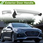 Exterior Door Handle for Hyundai Kia Picanto 2011-2016 Silver Tone Rear Right