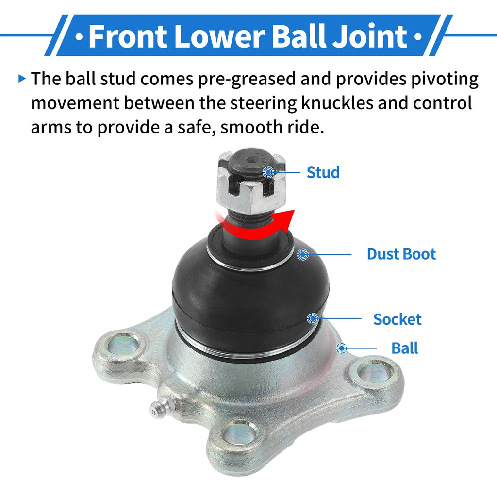 2 Pcs Front Lower Ball Joints for Toyota 4Runner (1989–1996) No.K9519/4333039315