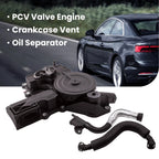 Engine Crankcase Vent Valve Oil Separator with Breather Hose for Audi VW