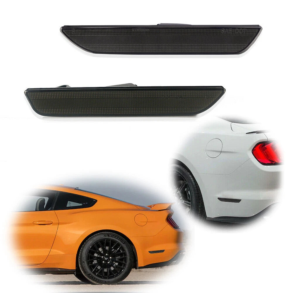 Smoked Rear Side Marker Signal Light Lens for Ford Mustang (2015–up)