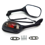 Integrated Turn Signal Mirrors for Suzuki GSXR 1000 (2005–2012) Carbon Smoke
