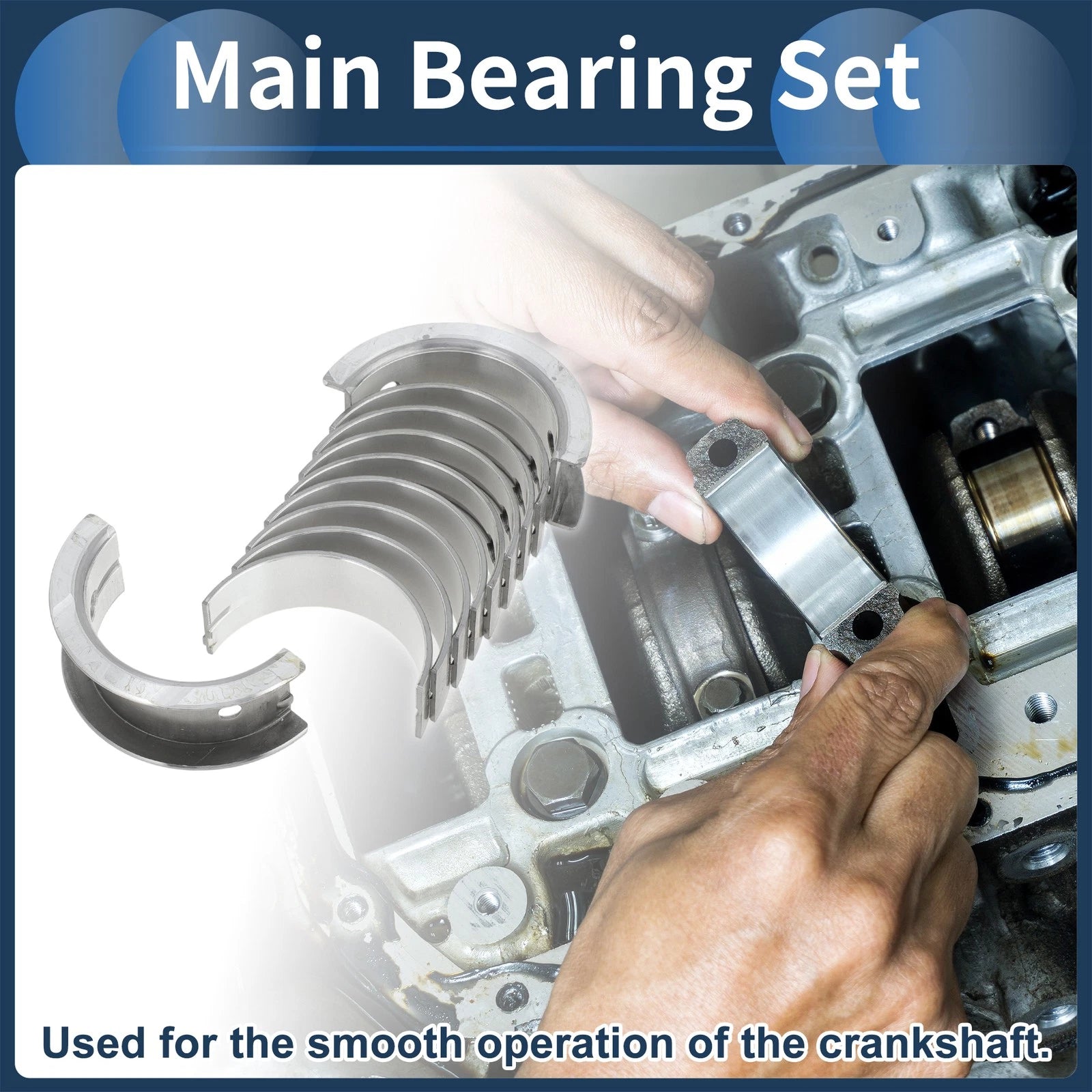 Main Bearing Set No.MD002273 for Mitsubishi Galant (1969–1988)