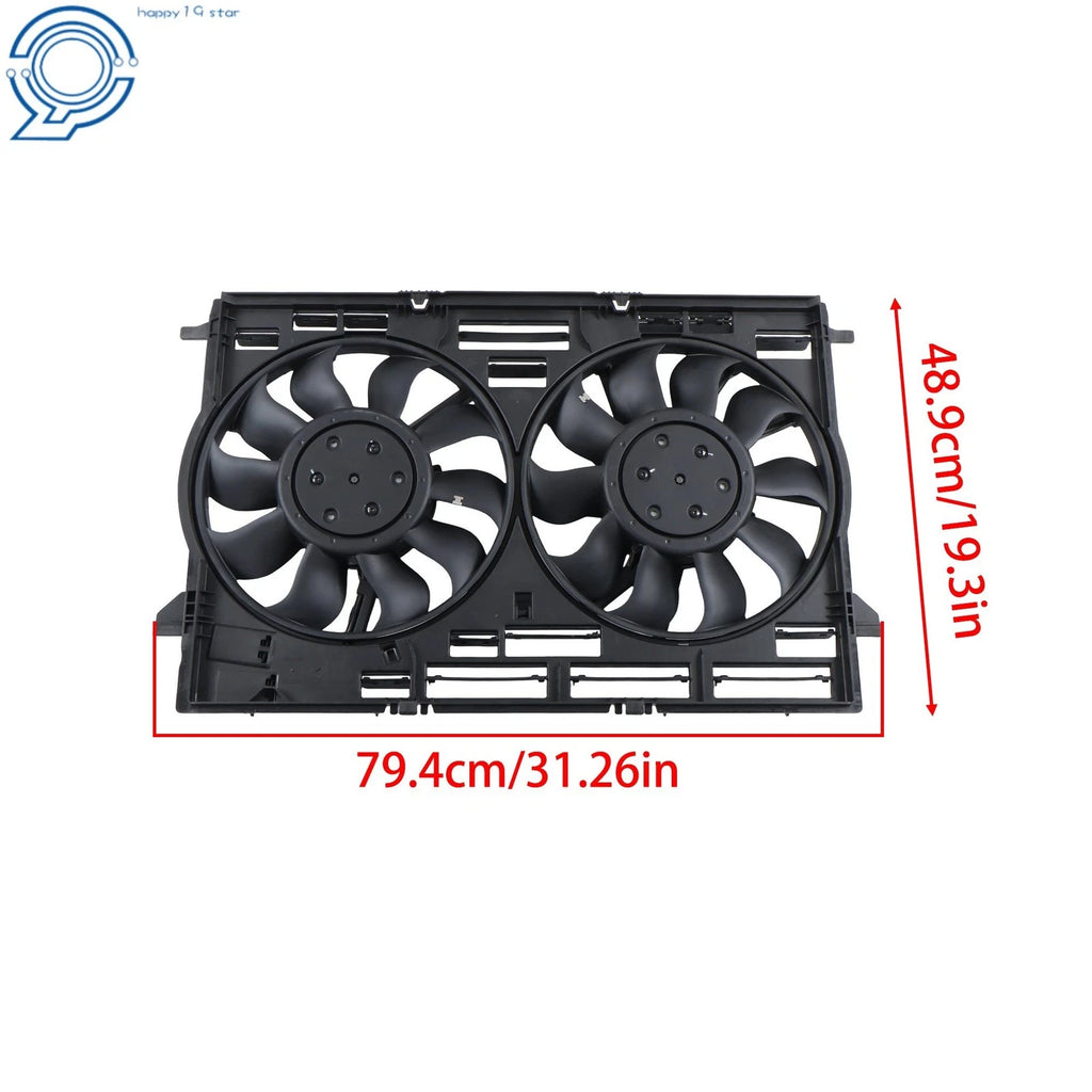 Radiator Cooling Fan Assembly for Audi Q5 SQ5 (2018–2023)