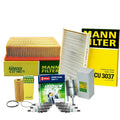 Set of 4 Mann Engine Cabin Air Oil Fuel Filters & Denso 6 Iridium TT Plugs for