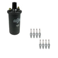 NGK Ignition Coil & 8 Nickel Spark Plugs Kit for Aspen B100 Charger D100 W100