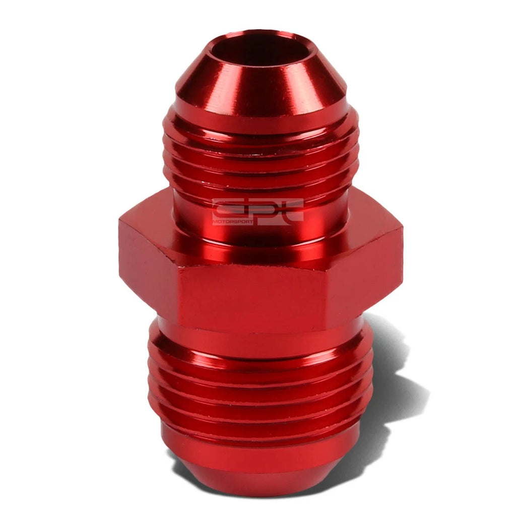 8AN Male to 10AN Flare Reducer Union Fitting for Automotive (Red Aluminum)