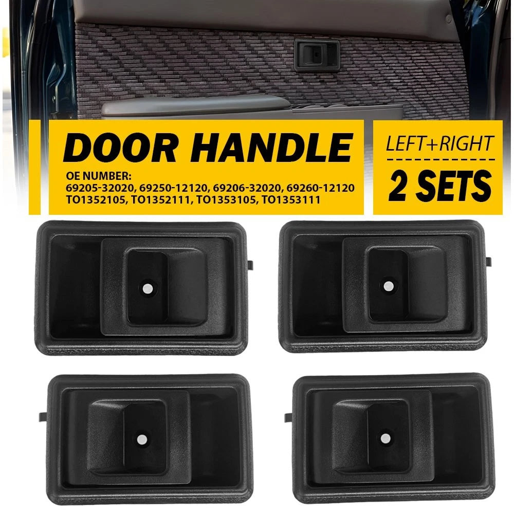 4X Interior Door Handle Black for Toyota Corolla Tercel (1988–1993)