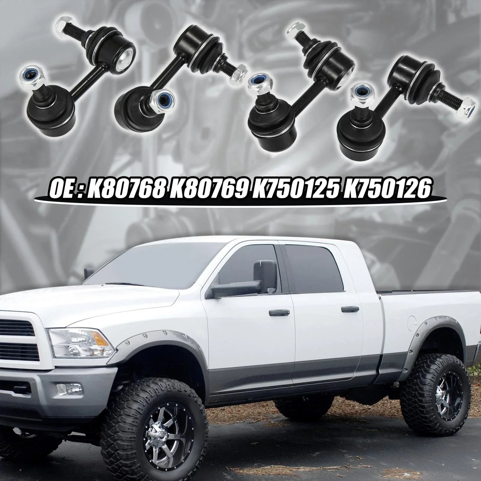 4 x Front Rear Sway Bar Links for Honda Civic (K80768, K750125)