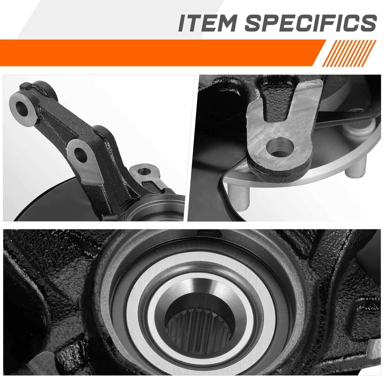 Front Left Loaded Wheel Bearing Hub Knuckle Assembly for Honda Civic (2006–2011)