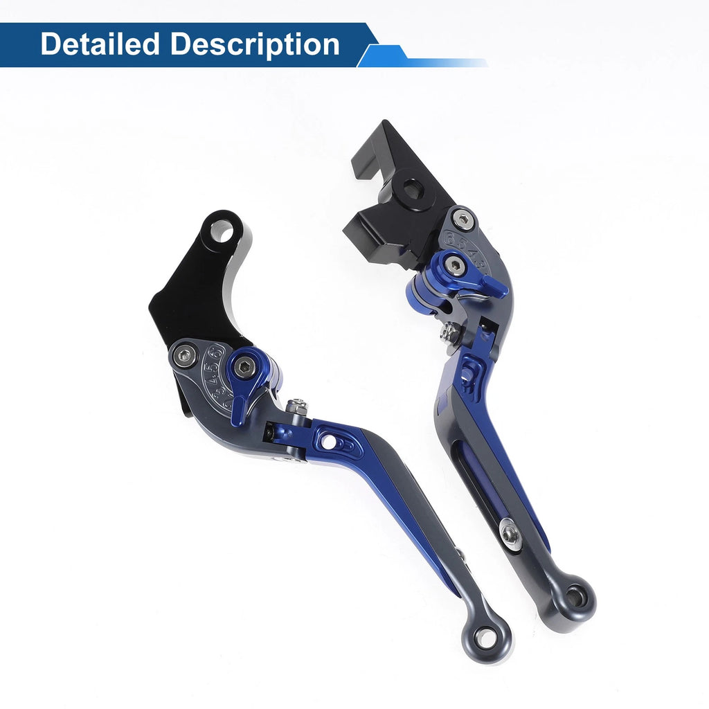 Adjustable Brake Clutch Levers for Suzuki GSXR150 (2017–2020) Titanium Blue