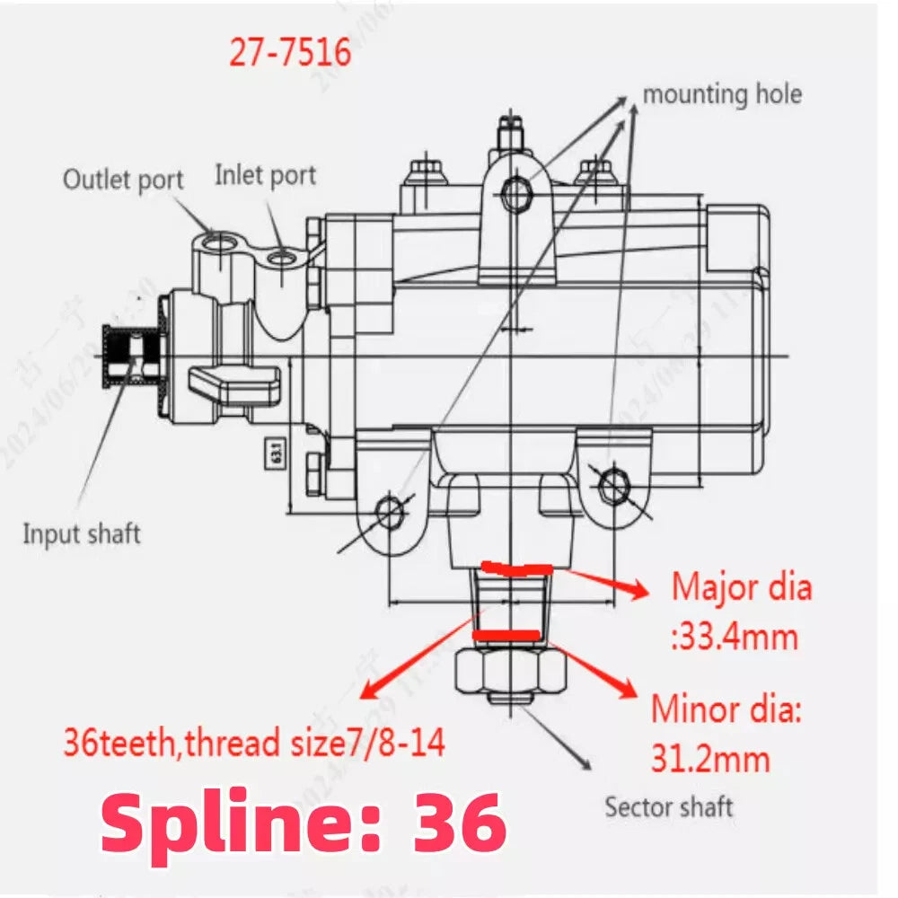 Power Steering Gear Box for Ford F100 F150 F250 F350 (1997–2004)