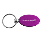 Stripe Logo on Purple Oval Keychain - Officially Licensed for Dodge
