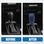 Gear Shift Head Knob Cover for Honda Civic (2016–2021) Black Blue Stitches