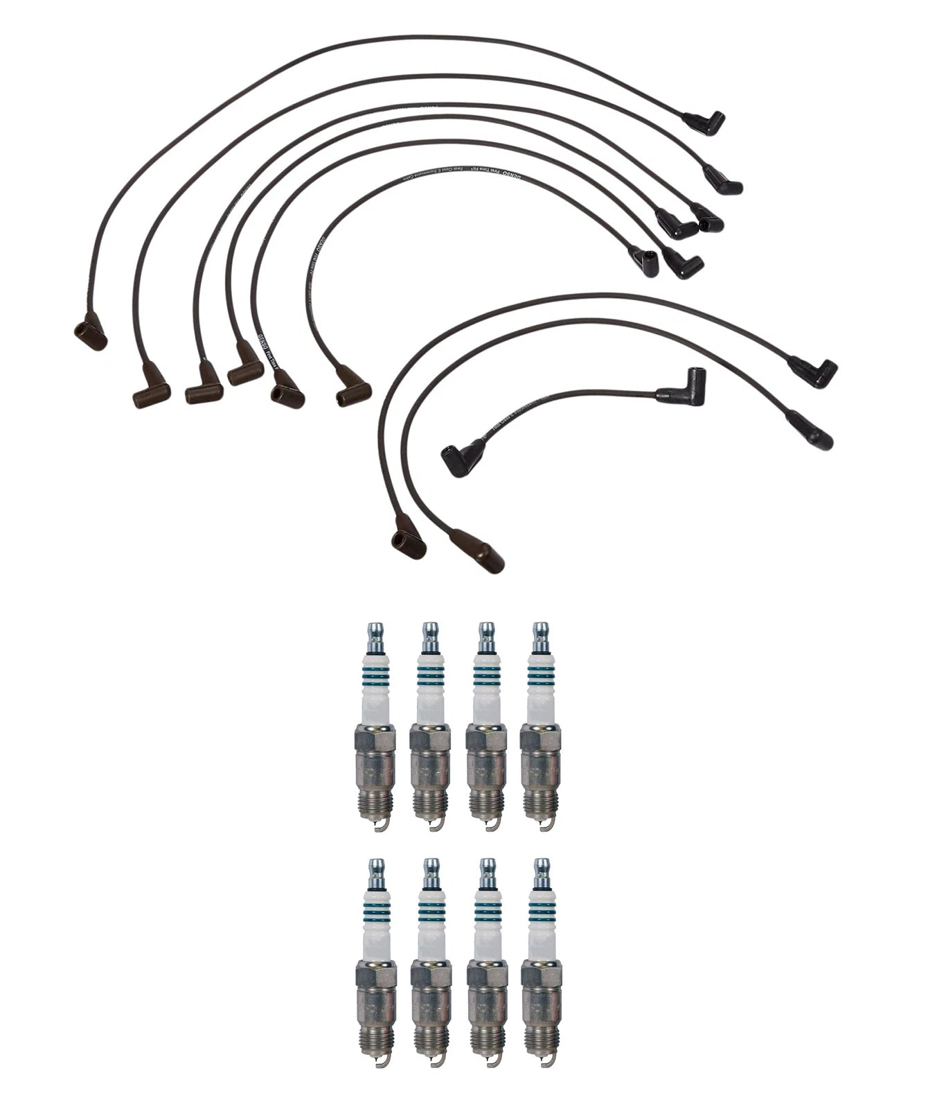 Denso Wire Set & 8 Iridium Power Spark Plugs for GMC Chevy V8 (0.044)