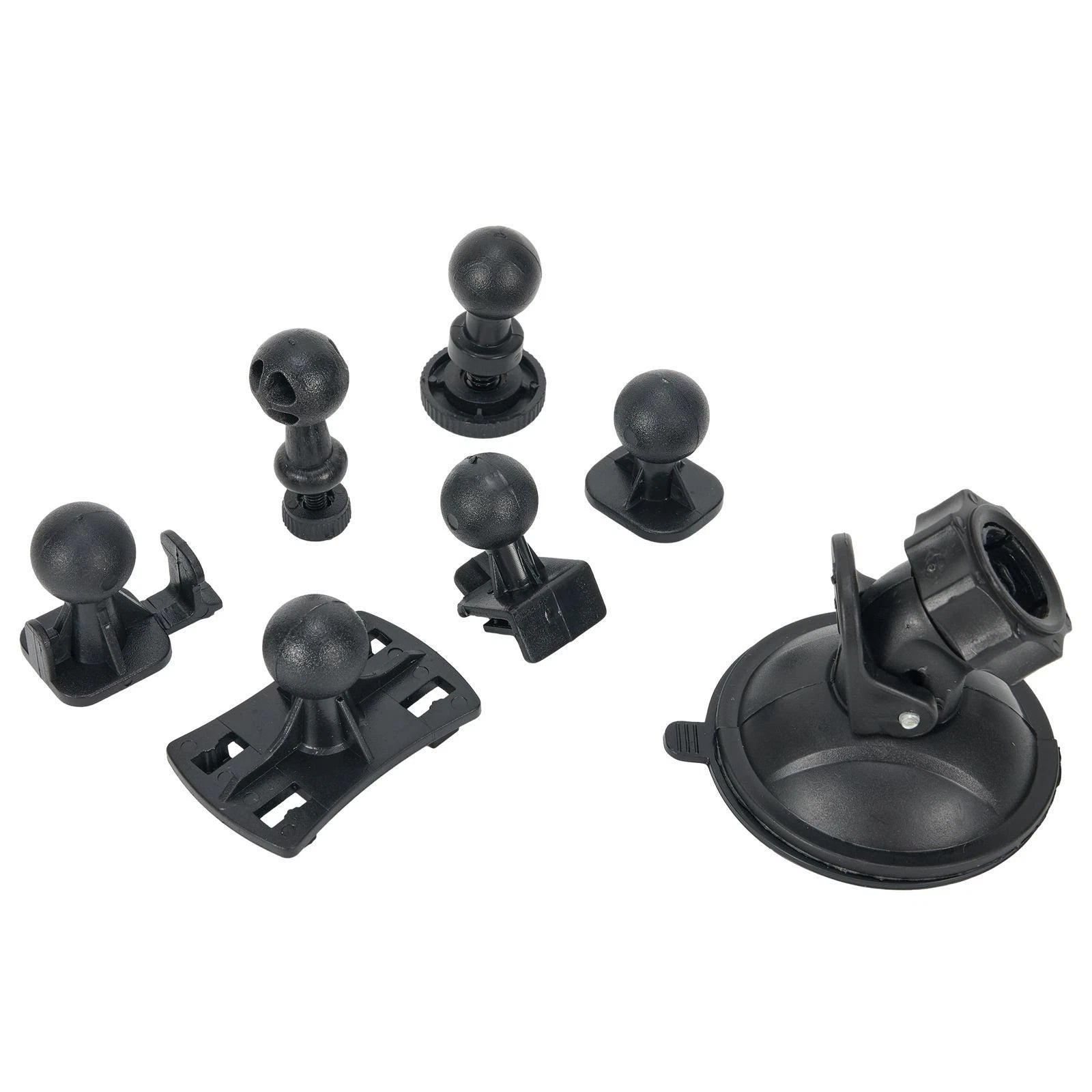 Suction Cup Mount for Dash Cam + 6 Adapter Kit for Vehicle Video Recorder