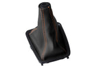 Leather Manual Shift Boot Cover for Nissan Skyline R32 (1989–1993) Orange Stitch