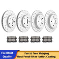 Front Rear Slotted Brake Rotors and Pads for Ford Focus (2012–2018)