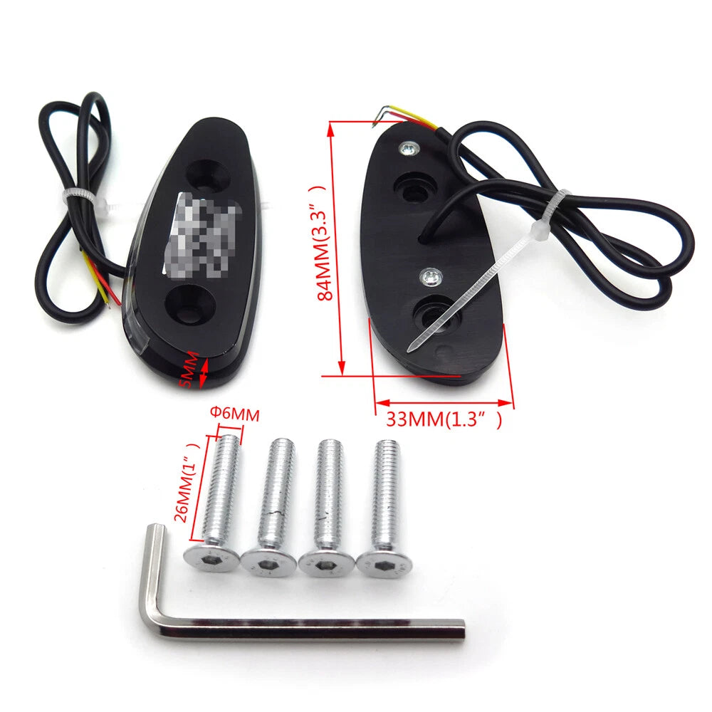 LED Signal Mirror Block Off Base Plate for Suzuki GSXR 600 750 (2001–2004)