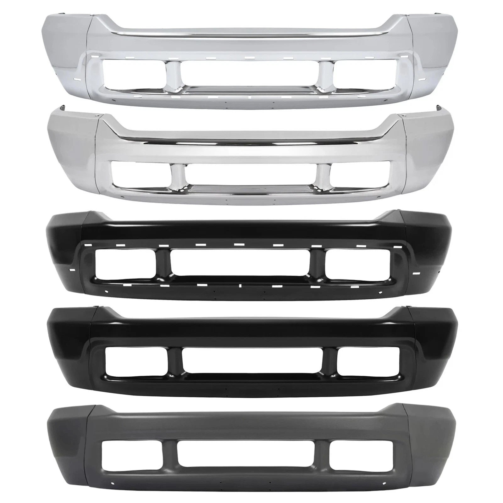 Chrome Front Bumper Face Bar for Ford Excursion F250 Super Duty (1999–2004)