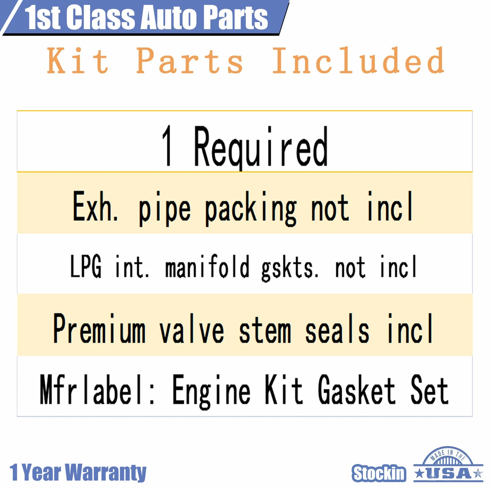 Full Gasket Set for Chevy C30, K20, GMC P1500, K3500, C15 (1973–1991)