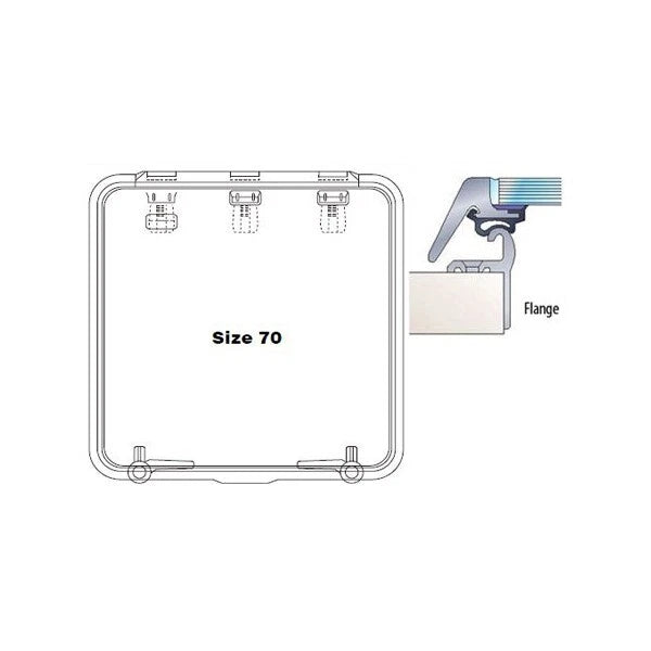 Lewmar Ocean Series Flange Base Hatch Size 70 for Marine Applications (39670070)