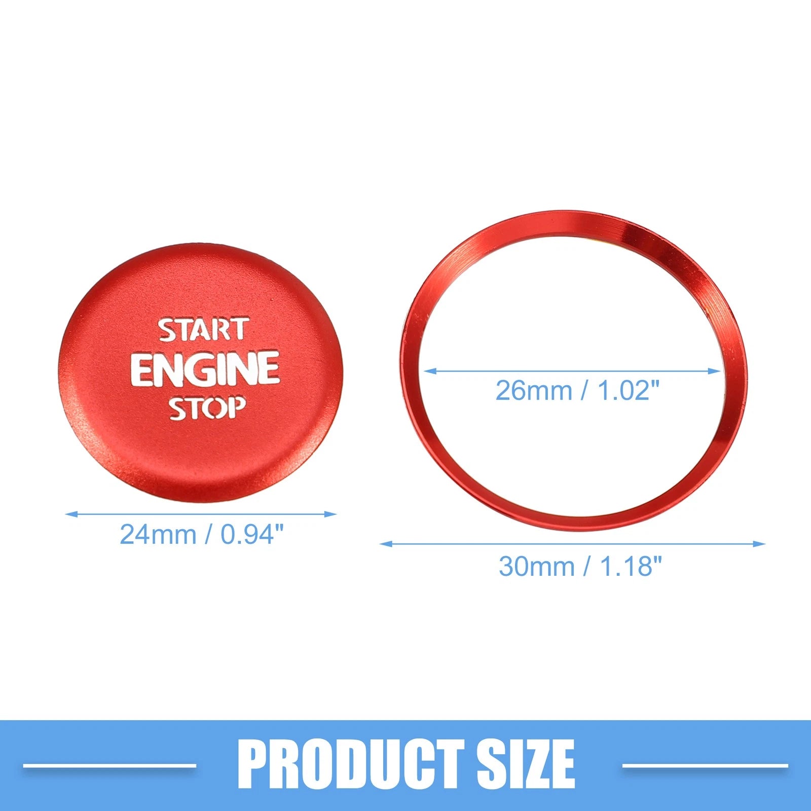 Engine Start Stop Button Cover Decal for Volkswagen Atlas Tiguan (2018–2023)