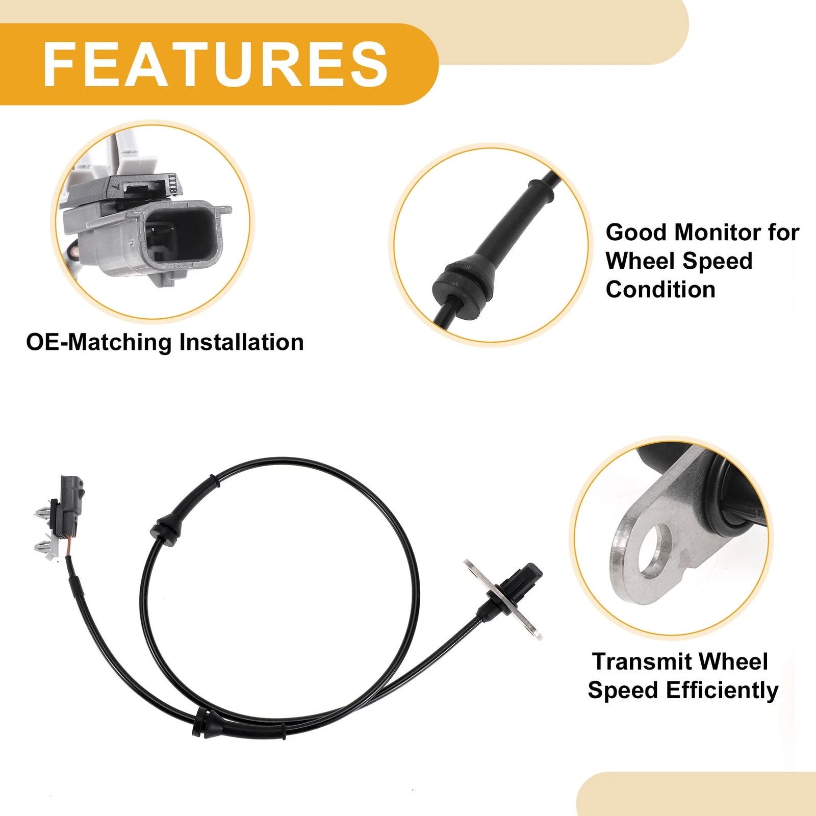 ABS Wheel Speed Sensor No. 479001PA0A for Nissan NV1500 (2012–2018) Rear Right