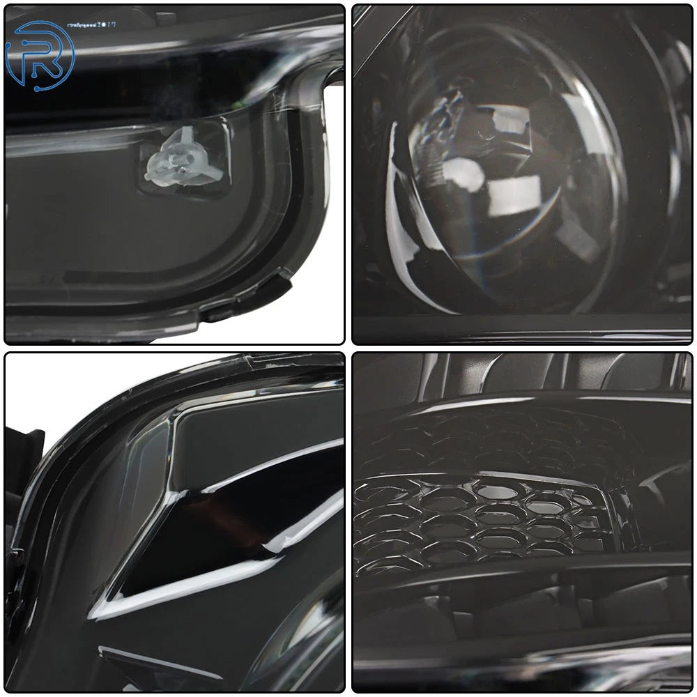 Right Side Halogen Headlight for Jeep Cherokee (2014–2018) - Black Clear