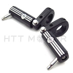 Black Gear Skull Foot Pegs for Harley (1.5")