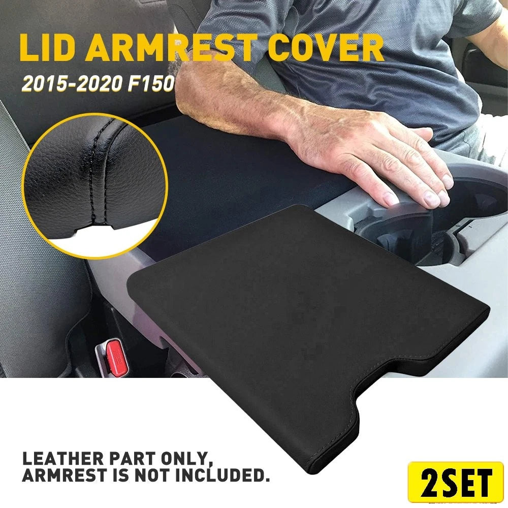 Set of 2 Console Center Armrest Lid Covers for Ford F150 (2015–2020)