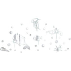Acrylic Sea Fish Mirror Wall Sticker for Indoor Walls