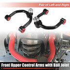 Pair of 2-4" Front Upper Control Arms for Toyota Tacoma (1996–2003) Black Red