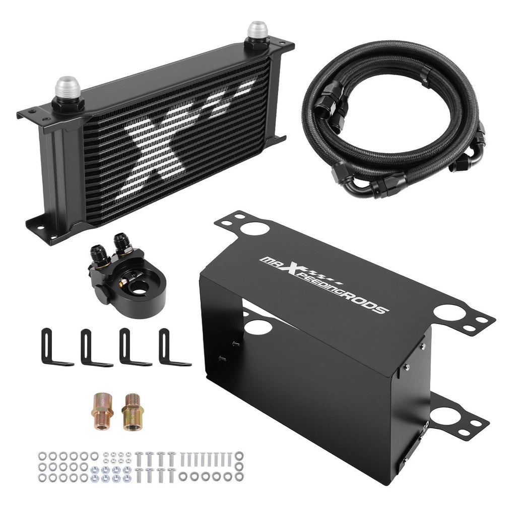 16-Row Aluminum Oil Cooler 10AN for Universal Applications