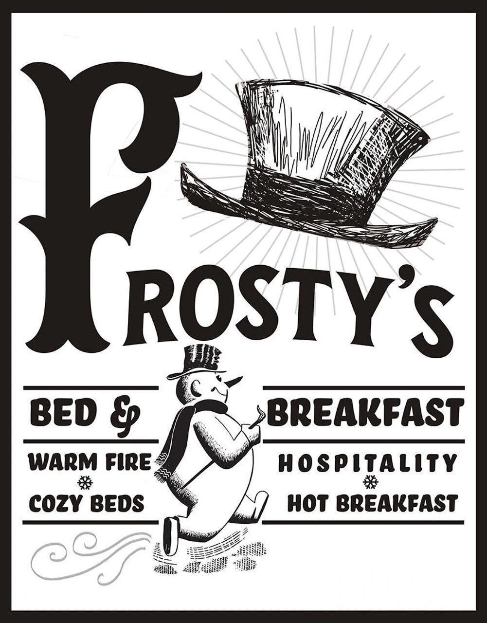 12.5" x 16" Metal Tin Sign for Frosty's Inn (9309)