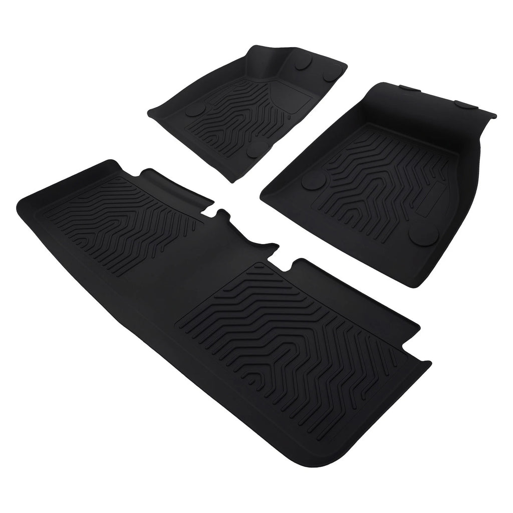 Set of 4 Anti-Slip Floor Mats for Tesla Model S (2015–2020) TPE Black
