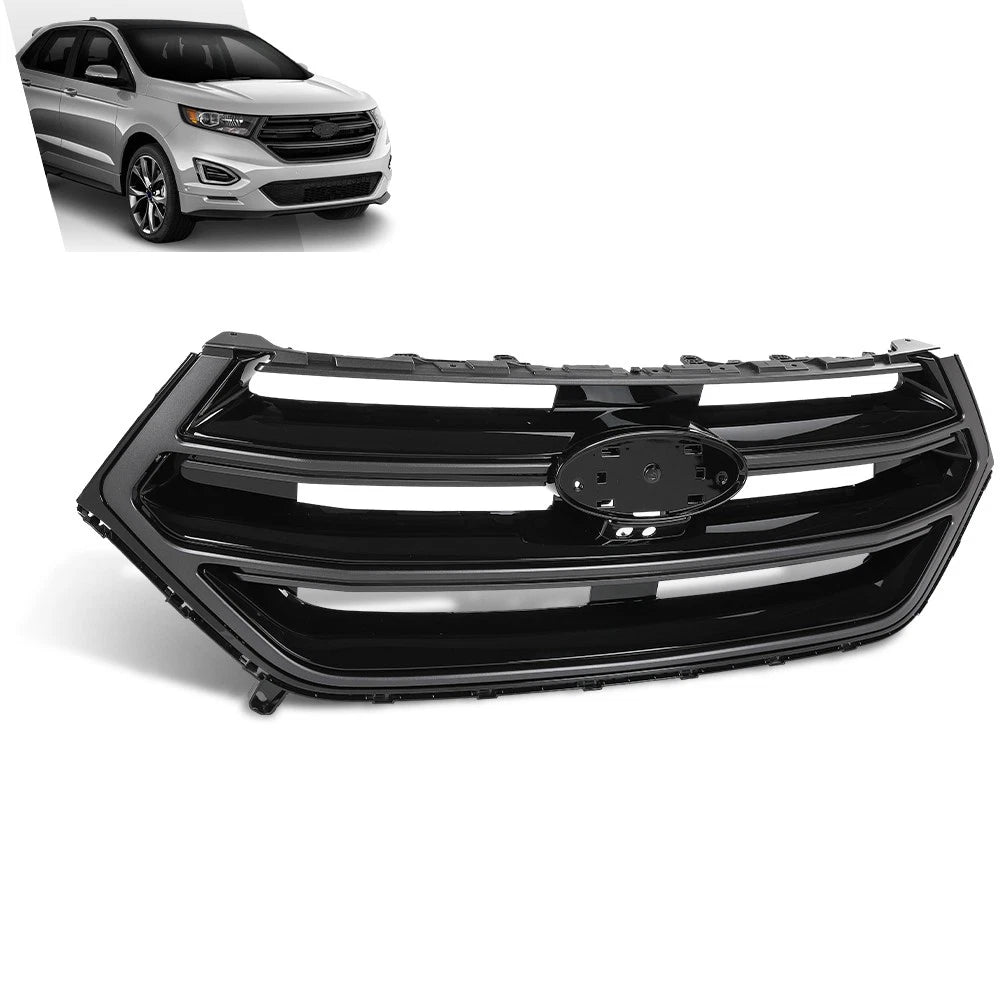 Front Bumper Upper Grille with Camera Hole for Ford Edge (2015–2018)
