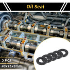 Set of 5 Oil Seal Rotary Shaft Seal NBR Rubber 40x75x8mm