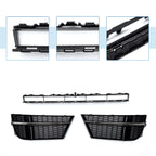 Front Lower Bumper Grille for Audi A3 A3PA (2017–2020) Black Sport Style