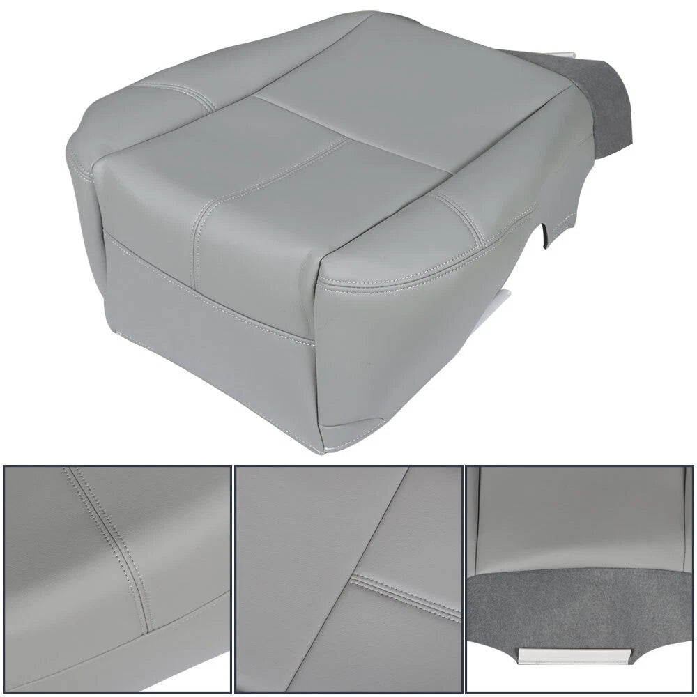 Leather Seat Cover for Chevy Silverado 1500 (2007–2014) - Light Gray