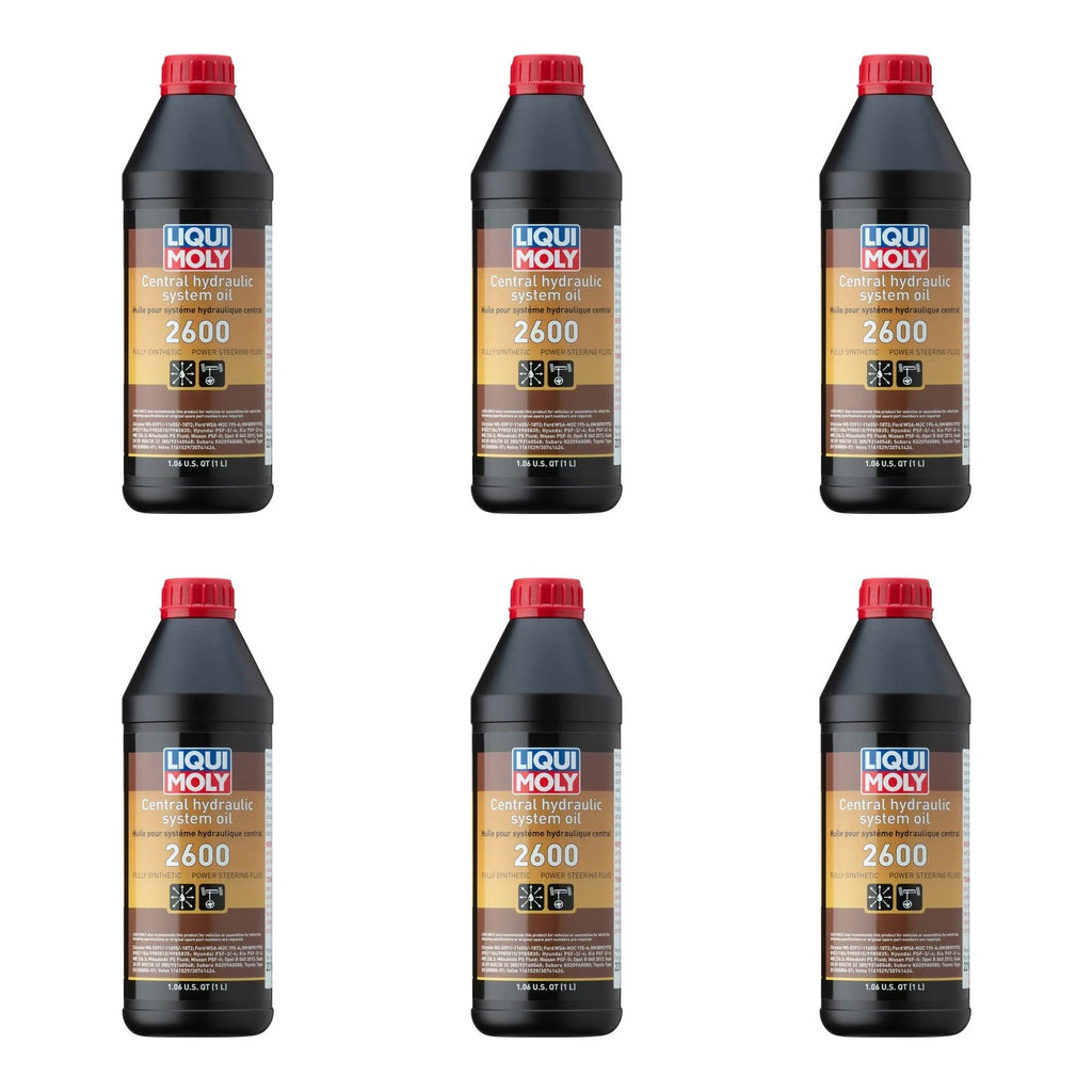 Set of 6 Liqui Moly Central Hydraulic System Oil 2600 (1L each)