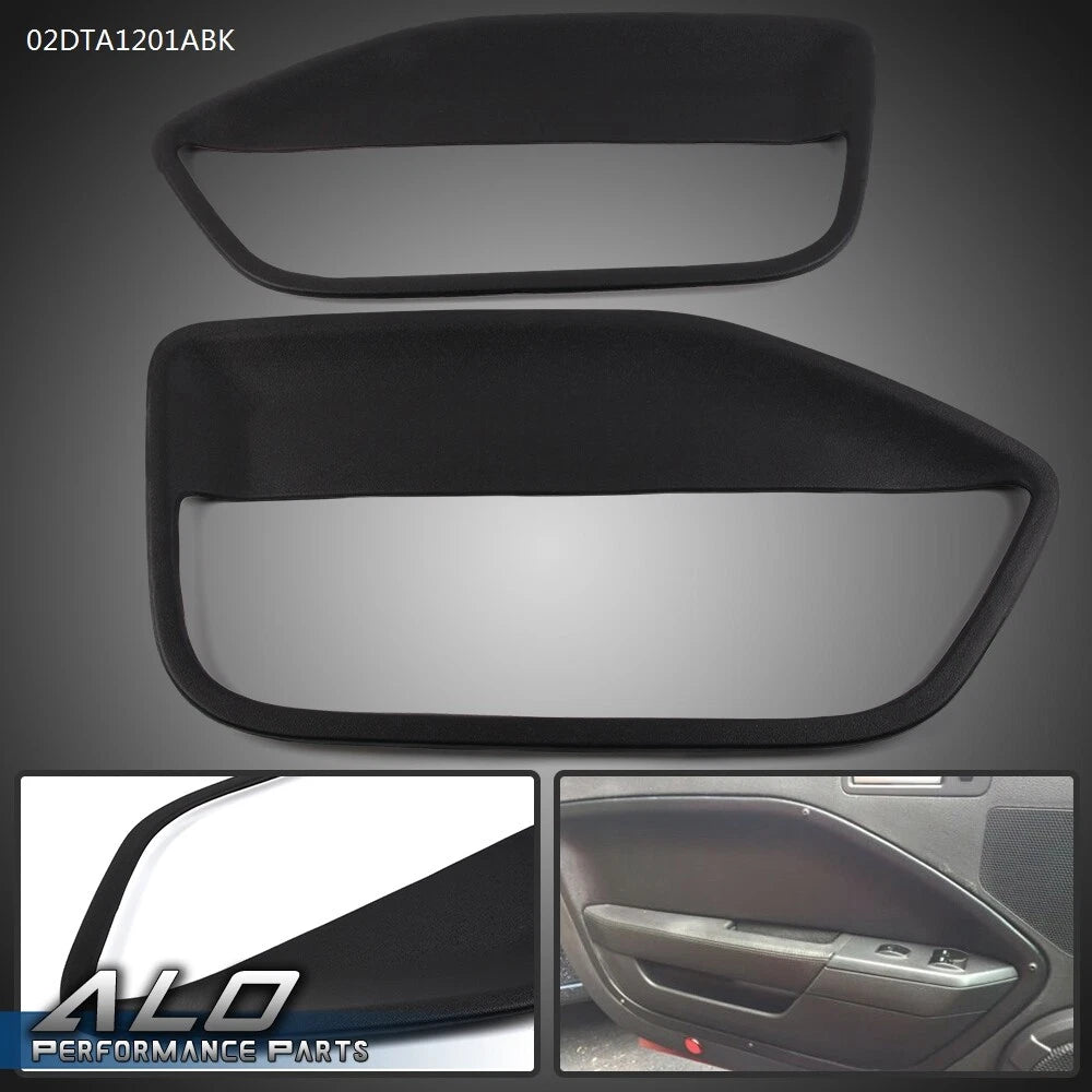 Interior Door Panel Insert Hard Cover Black for Ford Mustang (2005–2009)