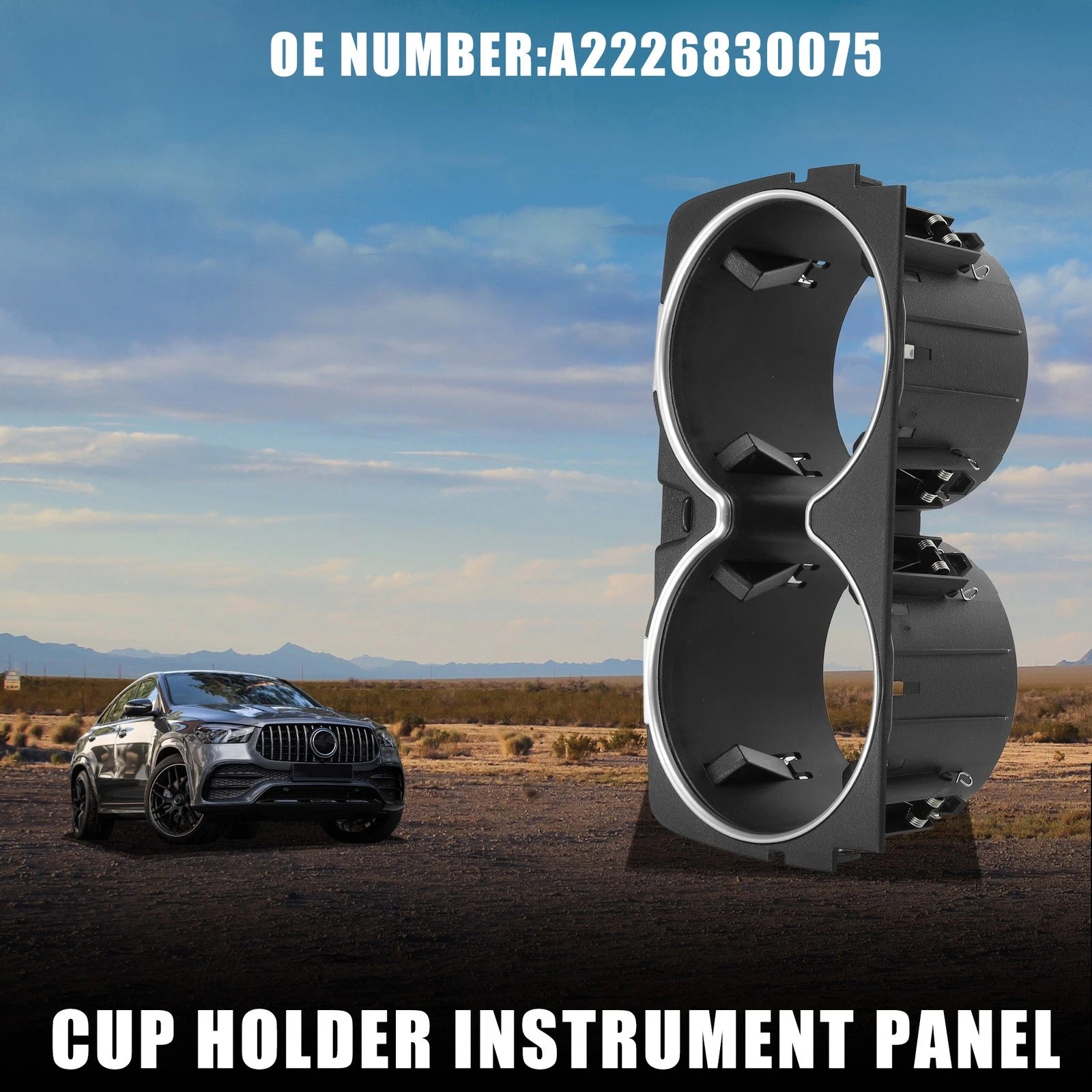 Cup Holder for Mercedes-Benz A217 (2013–2020) No.A2226830075 Black