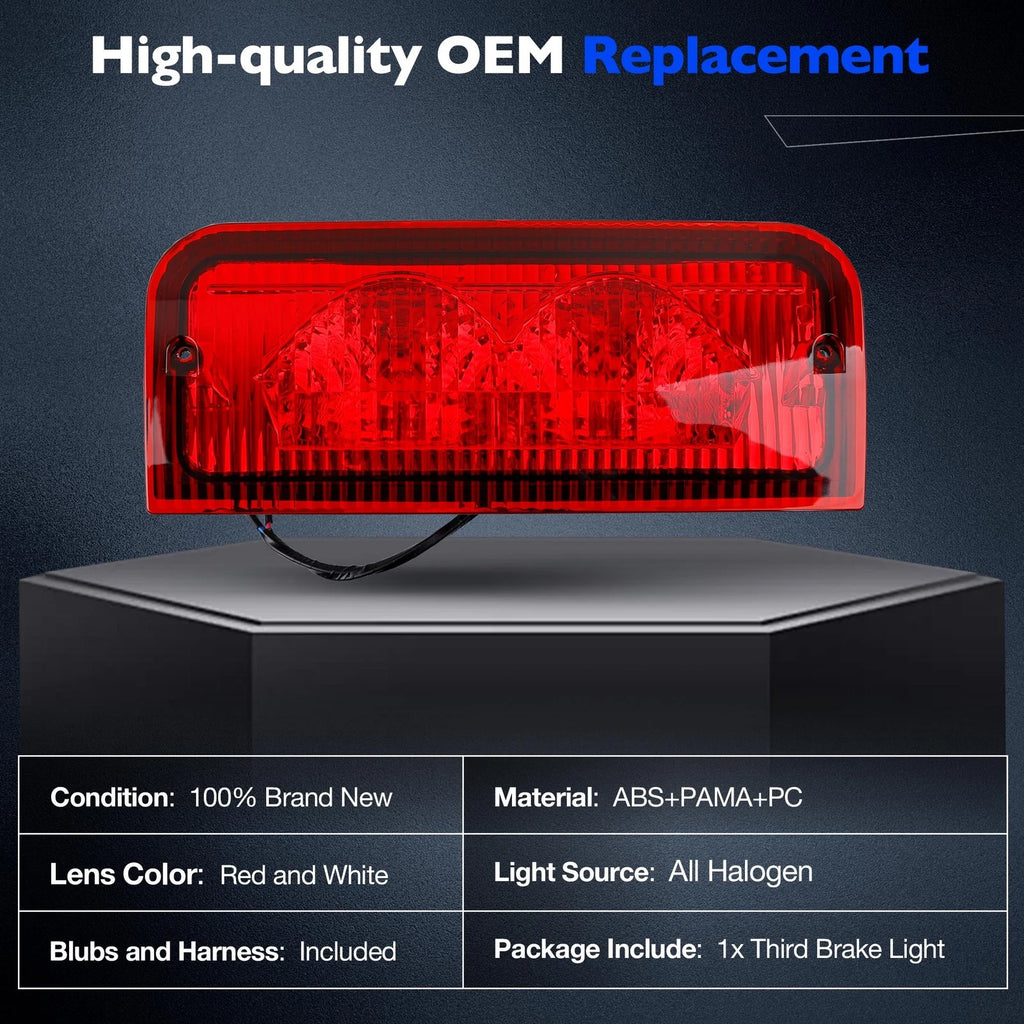 Rear Roof Mounted Third Brake Light for Ford E-150 E-250 E-350 (1992–2022) 923-290